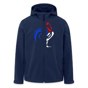 coq français - Veste softshell homme en polyester recyclé Stanley/Stella - marine - Devant - AI Model Male 185 light (185cm)