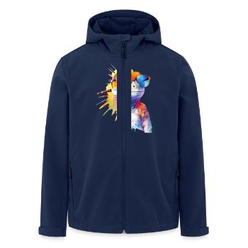 Pik the lizard - Men’s Recycled Softshell Jacket by Stanley/Stella - navy - Front - AI Model Male 185 light (185cm)