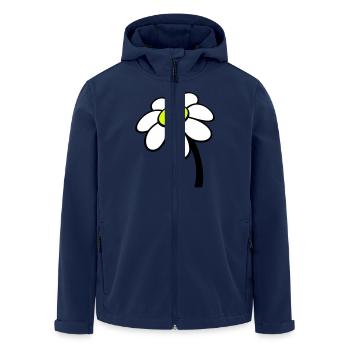 Small Marguerite Flower White Decorative Beautiful Nature - Men’s Recycled Softshell Jacket by Stanley/Stella - navy - Front - AI Model Male 185 light (185cm)