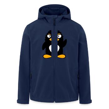 Böser Blick Pinguin Südpol Zoo Tier Frecher Vogel - Recycelte Männer Softshell-Jacke von Stanley/Stella - Navy - Vorne - AI Model Male 185 light (185cm)