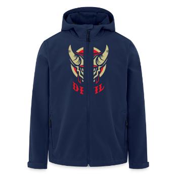 Teufel - Recycelte Männer Softshell-Jacke von Stanley/Stella - Navy - Vorne - AI Model Male 185 light (185cm)