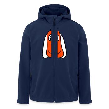 Hund Gesicht Kleines Glückliches Haustier Kopf Süß - Recycelte Männer Softshell-Jacke von Stanley/Stella - Navy - Vorne - AI Model Male 185 light (185cm)