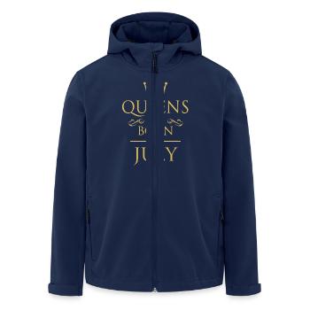 Queens Are Born In July - Men’s Recycled Softshell Jacket by Stanley/Stella - navy - Front - AI Model Male 185 light (185cm)