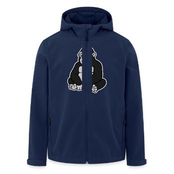 Gorilla - Recycelte Männer Softshell-Jacke von Stanley/Stella - Navy - Vorne - AI Model Male 185 light (185cm)