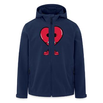herz comic - Recycelte Männer Softshell-Jacke von Stanley/Stella - Navy - Vorne - AI Model Male 185 light (185cm)