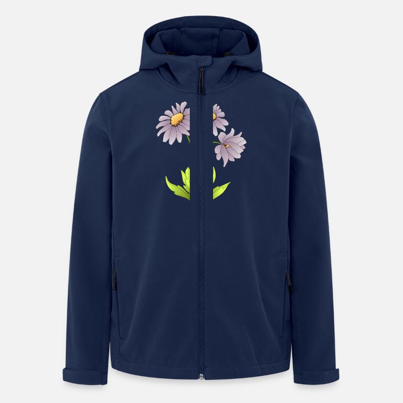 Flowers - Men’s Recycled Softshell Jacket by Stanley/Stella - navy