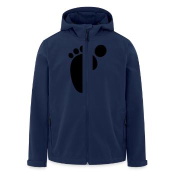 Left Foot print - Men’s Recycled Softshell Jacket by Stanley/Stella - navy - Front - AI Model Male 185 light (185cm)