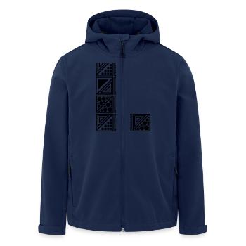 letter L - Men’s Recycled Softshell Jacket by Stanley/Stella - navy - Front - AI Model Male 185 light (185cm)