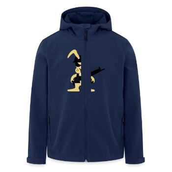 GI bunny punk (B, 3c) - Recycelte Männer Softshell-Jacke von Stanley/Stella - Navy - Vorne - AI Model Male 185 light (185cm)