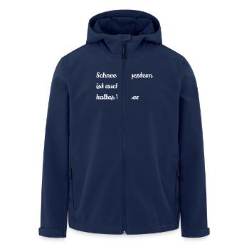 Schnee von gestern ist auch nur kaltes Wasser - Recycelte Männer Softshell-Jacke von Stanley/Stella - Navy - Vorne - AI Model Male 185 light (185cm)