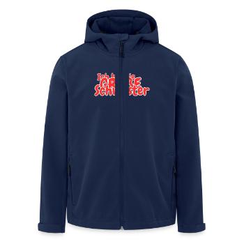 Ich bin die grosse Schwester - Recycelte Männer Softshell-Jacke von Stanley/Stella - Navy - Vorne - AI Model Male 185 light (185cm)