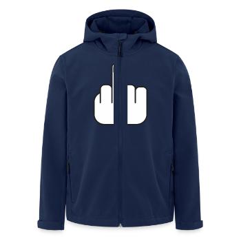 French manucure doigt d'honneur bleu blanc rouge - Veste softshell homme en polyester recyclé Stanley/Stella - marine - Devant - AI Model Male 185 light (185cm)