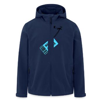 Made in Austria T-Shirt - Recycelte Männer Softshell-Jacke von Stanley/Stella - Navy - Vorne - AI Model Male 185 light (185cm)