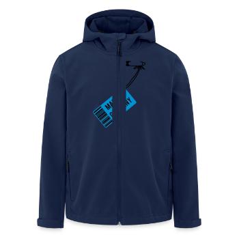 Fabriqué en Allemagne - Veste softshell homme en polyester recyclé Stanley/Stella - marine - Devant - AI Model Male 185 light (185cm)