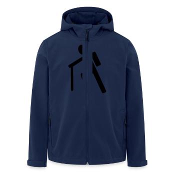 Alpinisme - Escalade - trekking - Veste softshell homme en polyester recyclé Stanley/Stella - marine - Devant - AI Model Male 185 light (185cm)