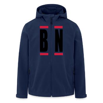 BLN Berlin - Recycelte Männer Softshell-Jacke von Stanley/Stella - Navy - Vorne - AI Model Male 185 light (185cm)