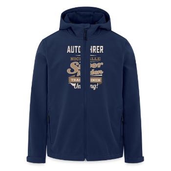 Superhelden in Sepia - Autofahrer - RAHMENLOS - Recycelte Männer Softshell-Jacke von Stanley/Stella - Navy - Vorne - AI Model Male 185 light (185cm)
