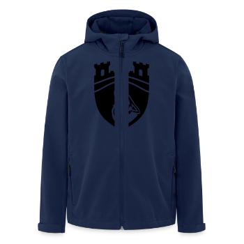 Wappen Wolfsburg modern heulender Wolf Turm - Recycelte Männer Softshell-Jacke von Stanley/Stella - Navy - Vorne - AI Model Male 185 light (185cm)