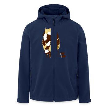 Frostii Monster - Recycelte Männer Softshell-Jacke von Stanley/Stella - Navy - Vorne - AI Model Male 185 light (185cm)