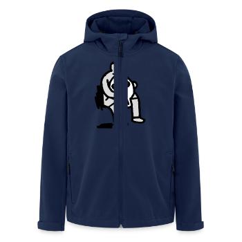 Totenkopf - Recycelte Männer Softshell-Jacke von Stanley/Stella - Navy - Vorne - AI Model Male 185 light (185cm)