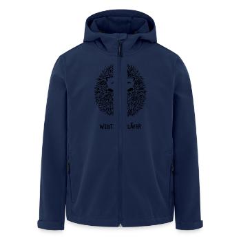 igel winterschlaf winterschläfer müde pennen - Recycelte Männer Softshell-Jacke von Stanley/Stella - Navy - Vorne - AI Model Male 185 light (185cm)