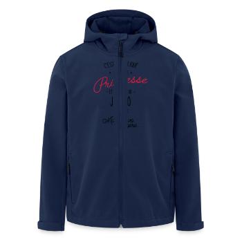 princesse et Judo - Veste softshell homme en polyester recyclé Stanley/Stella - marine - Devant - AI Model Male 185 light (185cm)