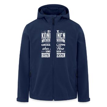 BOGEN-SCHIESSEN - liebe - Recycelte Männer Softshell-Jacke von Stanley/Stella - Navy - Vorne - AI Model Male 185 light (185cm)