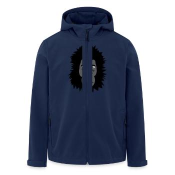 Gorilla - Men’s Recycled Softshell Jacket by Stanley/Stella - navy - Front - AI Model Male 185 light (185cm)