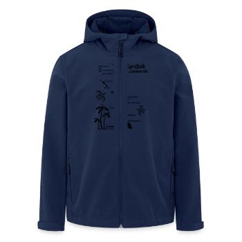 Karibik Leewards Segeln Leward Islands - Recycelte Männer Softshell-Jacke von Stanley/Stella - Navy - Vorne - AI Model Male 185 light (185cm)