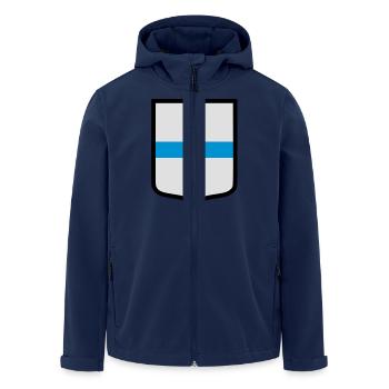 Blason Marseille (K) - Veste softshell homme en polyester recyclé Stanley/Stella - marine - Devant - AI Model Male 185 light (185cm)