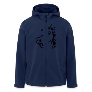 Batty horse - Men’s Recycled Softshell Jacket by Stanley/Stella - navy - Front - AI Model Male 185 light (185cm)