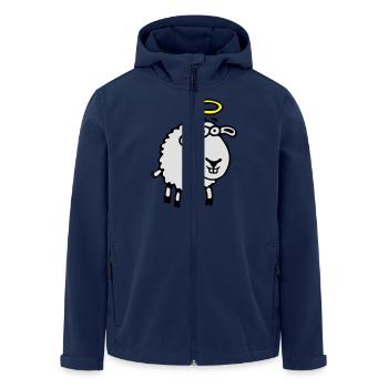 unschuldslamm_042012_e_3c - Recycelte Männer Softshell-Jacke von Stanley/Stella - Navy - Vorne - AI Model Male 185 light (185cm)