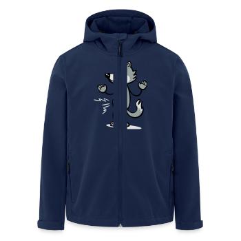 hungryWolf - Recycelte Männer Softshell-Jacke von Stanley/Stella - Navy - Vorne - AI Model Male 185 light (185cm)