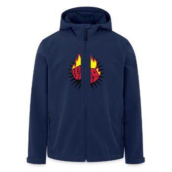 cubes_fire_f3 - Veste softshell homme en polyester recyclé Stanley/Stella - marine - Devant - AI Model Male 185 light (185cm)