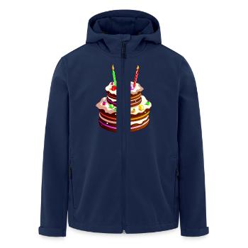 gros gâteau anniversaire - Veste softshell homme en polyester recyclé Stanley/Stella - marine - Devant - AI Model Male 185 light (185cm)