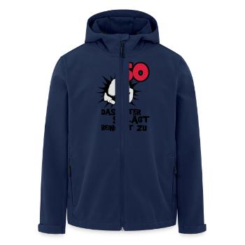 50. Geburtstag: Das Alter schlägt beinhart zu - Recycelte Männer Softshell-Jacke von Stanley/Stella - Navy - Vorne - AI Model Male 185 light (185cm)