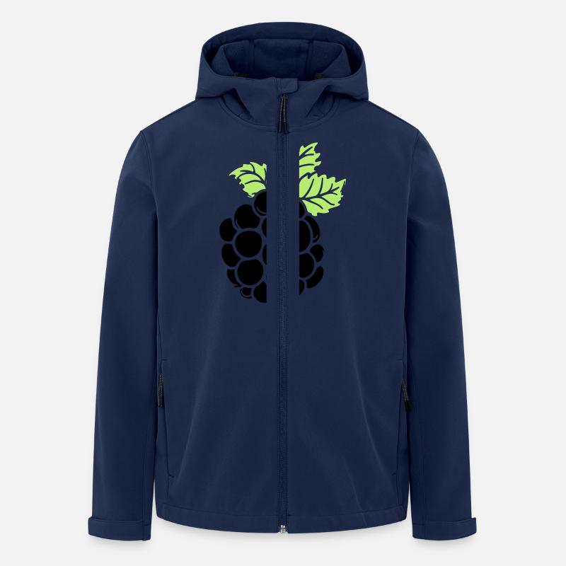 blackberry - Veste softshell homme en polyester recyclé Stanley/Stella - marine