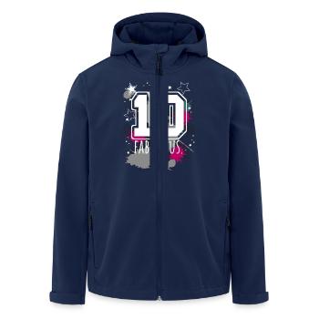 10. Geburtstag Personalisierbar Name Rückennummer - Recycelte Männer Softshell-Jacke von Stanley/Stella - Navy - Vorne - AI Model Male 185 light (185cm)