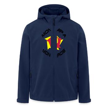 Mon papa mon héros - Men’s Recycled Softshell Jacket by Stanley/Stella - navy - Front - AI Model Male 185 light (185cm)