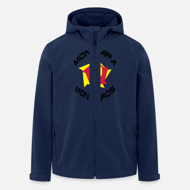 Mon papa mon héros - Veste softshell homme en polyester recyclé Stanley/Stella - marine