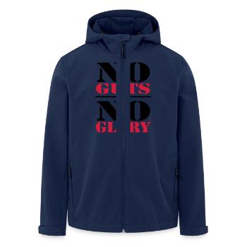 No Guts, no Glory - Recycelte Männer Softshell-Jacke von Stanley/Stella - Navy - Vorne - AI Model Male 185 light (185cm)