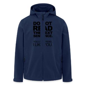 Rebel - Men’s Recycled Softshell Jacket by Stanley/Stella - navy - Front - AI Model Male 185 light (185cm)