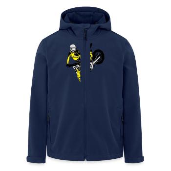 Moto Cross - motocross - Recycelte Männer Softshell-Jacke von Stanley/Stella - Navy - Vorne - AI Model Male 185 light (185cm)