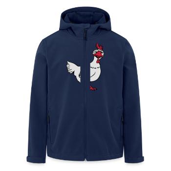 Poulet en colère - Veste softshell homme en polyester recyclé Stanley/Stella - marine - Devant - AI Model Male 185 light (185cm)