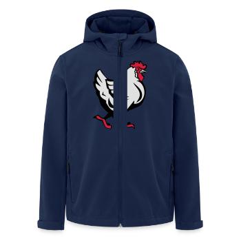 Huhn haustier vogel - Recycelte Männer Softshell-Jacke von Stanley/Stella - Navy - Vorne - AI Model Male 185 light (185cm)