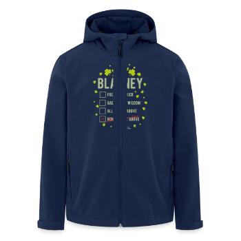 St. Patrick's Day T Shirt Blarney Pub Quiz - Recycelte Männer Softshell-Jacke von Stanley/Stella - Navy - Vorne - AI Model Male 185 light (185cm)