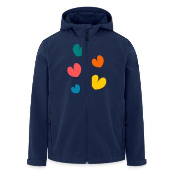 SAINT VALENTINE. bachelorette party. I LOVE YOU. I LOVE YOU. LOVE - Men’s Recycled Softshell Jacket by Stanley/Stella - navy - Front - AI Model Male 185 light (185cm)