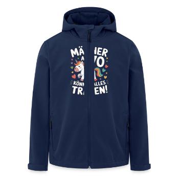 70. Geburtstag Mann 70 Jahre Deko Lustig Geschenk - Recycelte Männer Softshell-Jacke von Stanley/Stella - Navy - Vorne - AI Model Male 185 light (185cm)