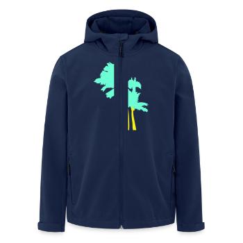 2 Palmen Insel Baum Strand Urlaub Kokosnuss Meer - Recycelte Männer Softshell-Jacke von Stanley/Stella - Navy - Vorne - AI Model Male 185 light (185cm)