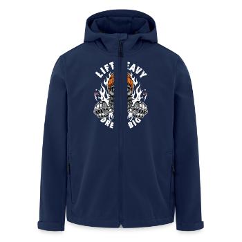 Heben Sie schwer - Recycelte Männer Softshell-Jacke von Stanley/Stella - Navy - Vorne - AI Model Male 185 light (185cm)